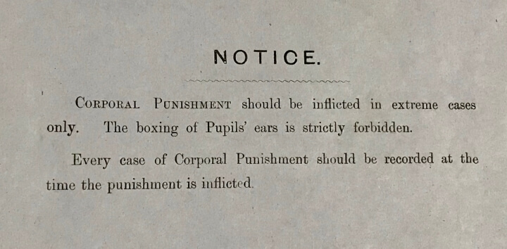 Corporal punishment statement