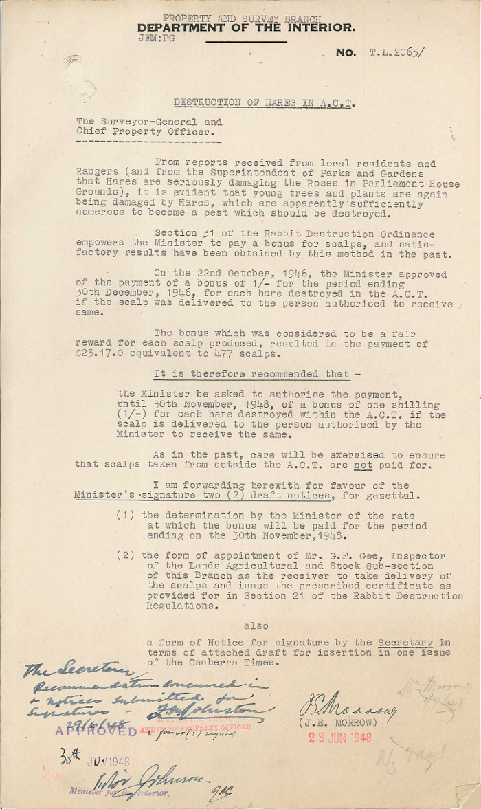 Memo by Morrow dated 28th June 1948 Memo by Morrow dated 28th June 1948