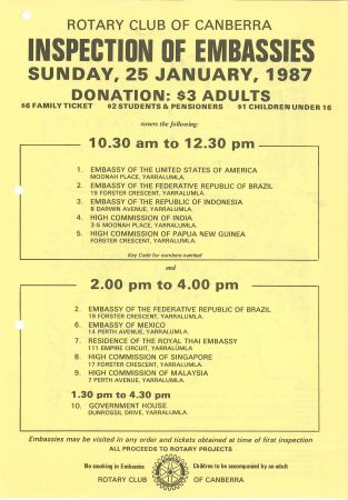 Rotary Inspection of Embassies Flier