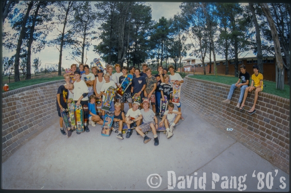 Fig 11. Skaters at Erindale Banks in the 1980s. Photograph courtesy of David Pang.