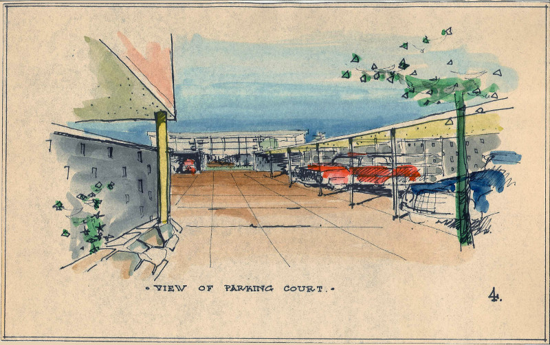 View of parking court