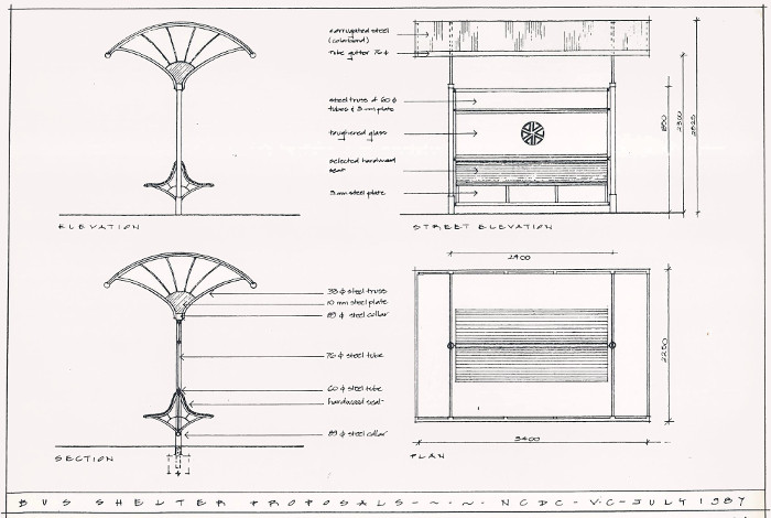 Plans for NCDC Bus Shelter Proposals - July 1987