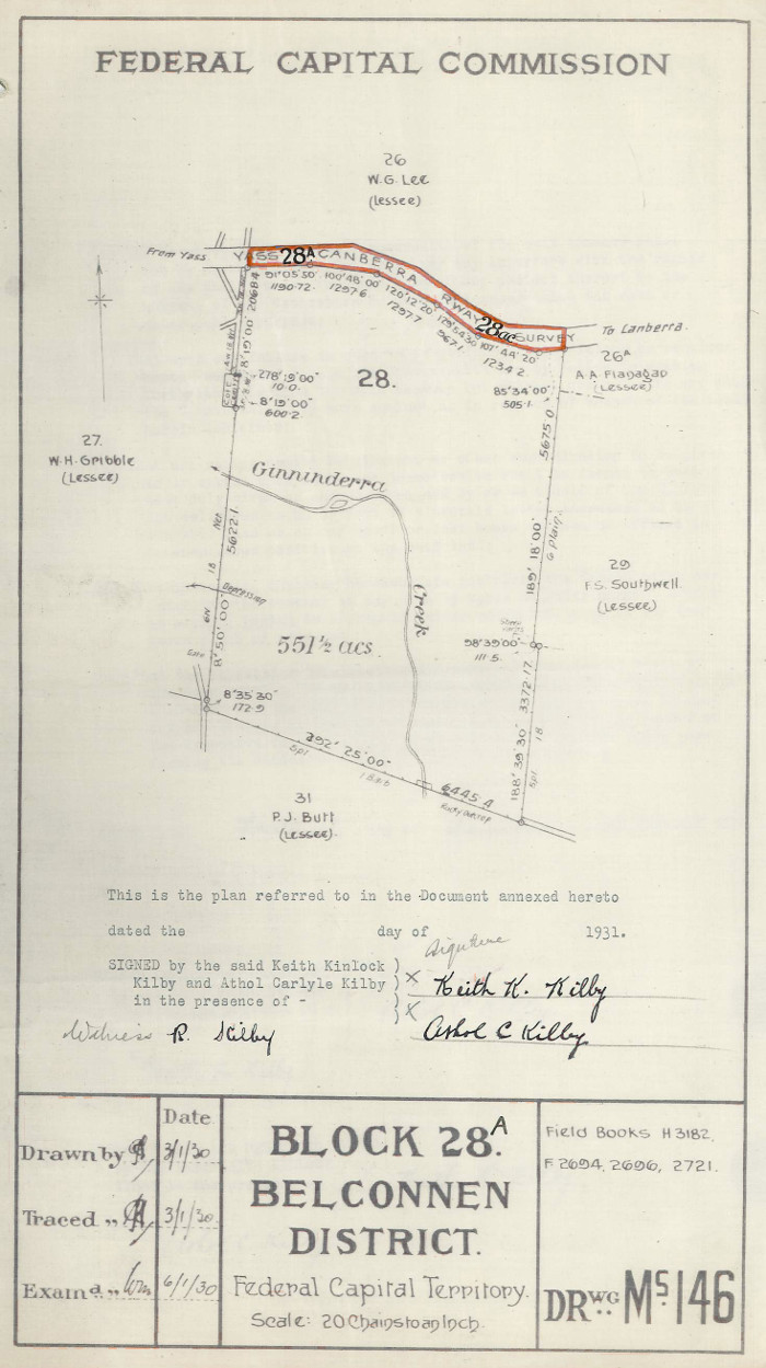 Plan of Belconnen Blocks 28 and 28A