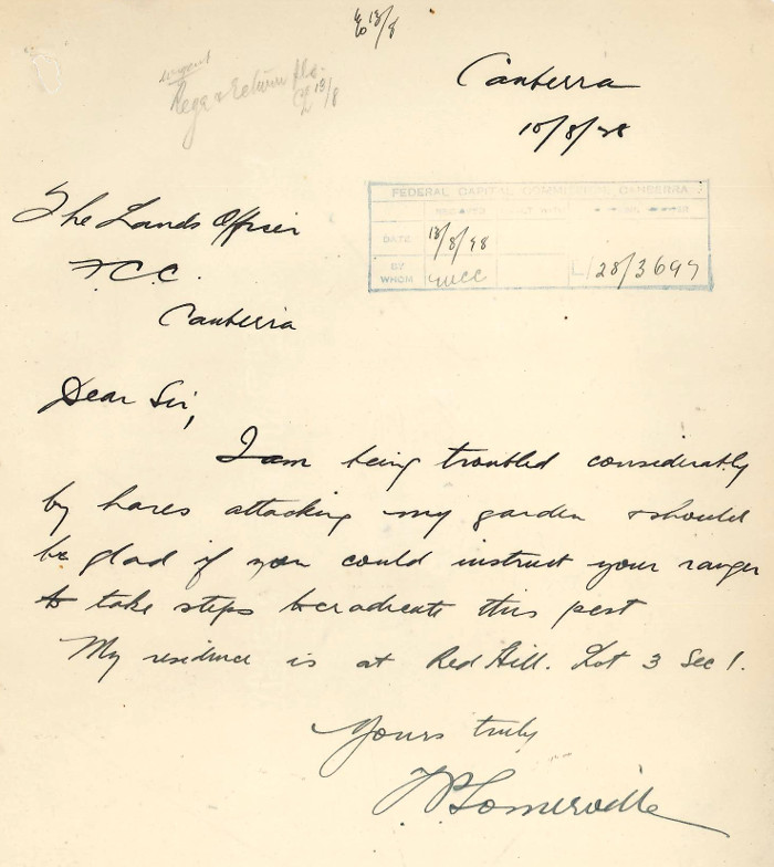 Letter from Somerville to Brackenreg dated 10th August 1928 Letter from Somerville to Brackenreg dated 10th August 1928