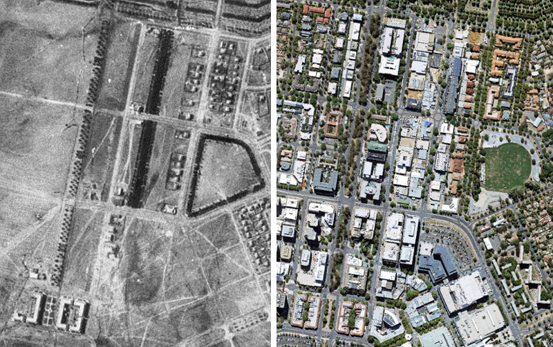 Braddon and City C1930 and 2016
