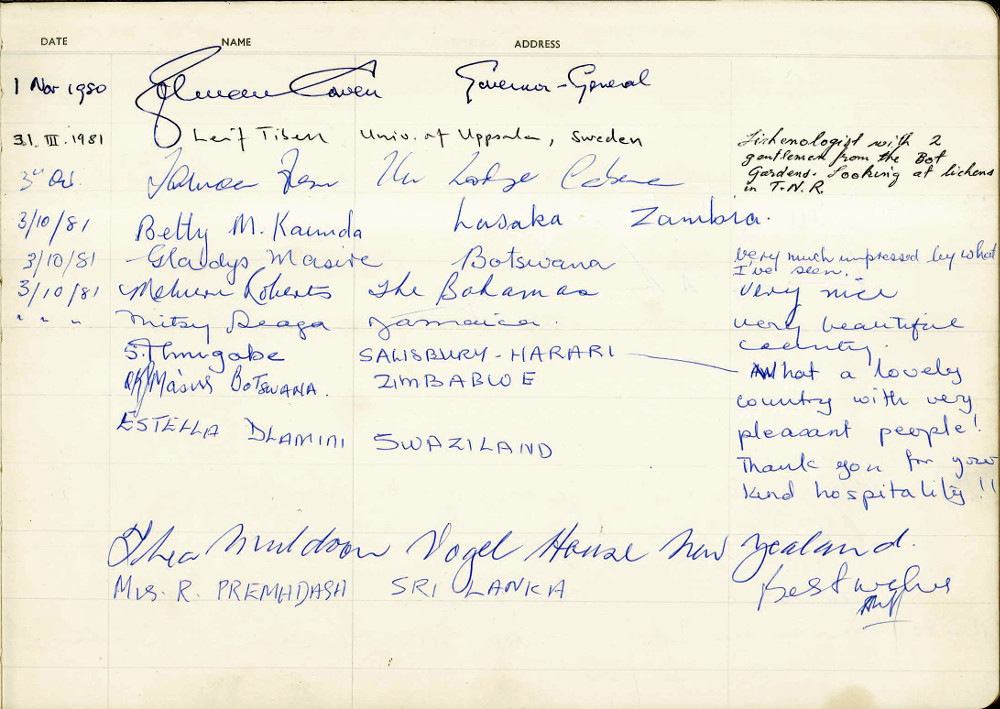 The Tidbinbilla Nature Reserve Visitors Book - page 9