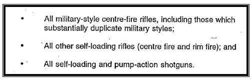 Extract from the Special Firearms Meeting 1996