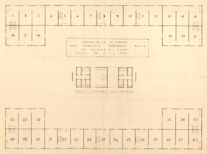 A plan of a tenement block