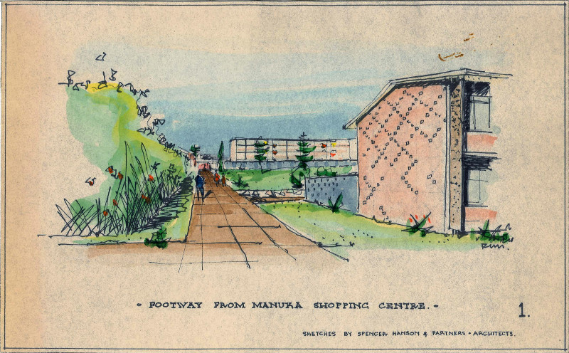 Footpath from Manuka Shopping Centre
