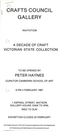 Flier for the Haynes Exhibit