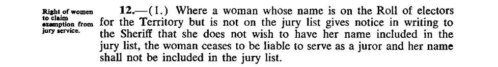 excerpt from the 1967 ordinance re women jurors