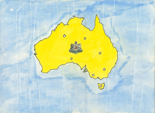 Flag design by Janet Fielding of Deakin, submitted to the Department of the Interior in 1964