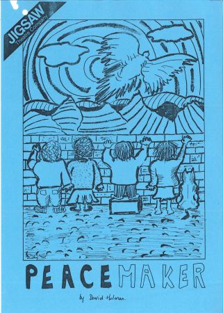 Jigsaw Theatre Company hand drawn flier for Peacemaker