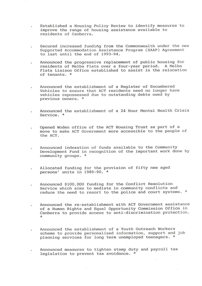 ACT Chief Minister Media Release 18/08/1989 - page 2
