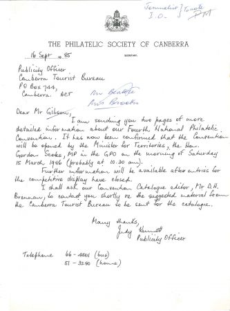 Event planning for the Philatelic Society