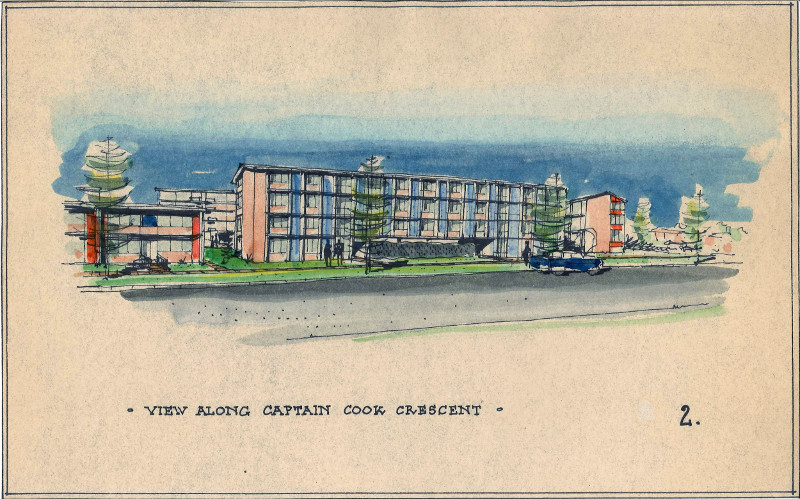 View along Captain Cook Crescent
