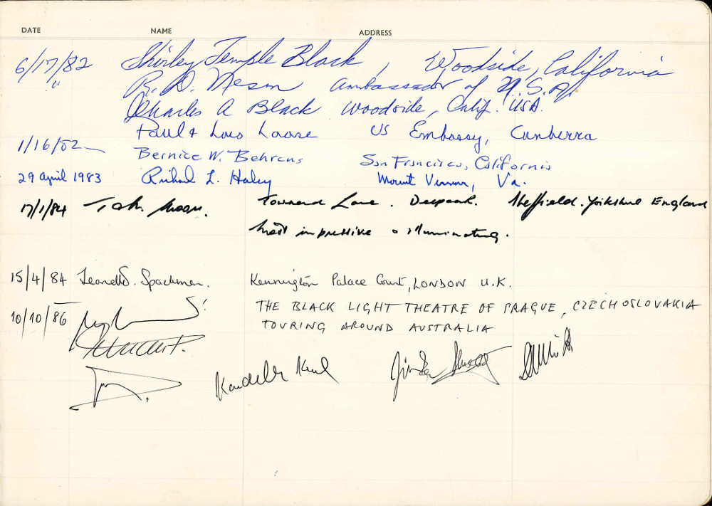The Tidbinbilla Nature Reserve Visitors Book - page 15
