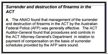 Extract from the ANAO Gun Buyback Scheme Report