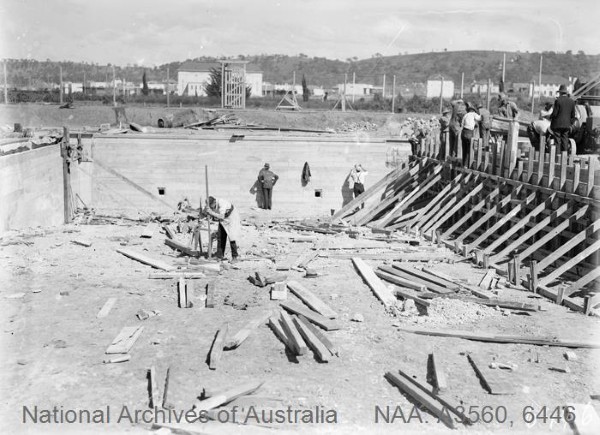 Manuka swimming pool under construction