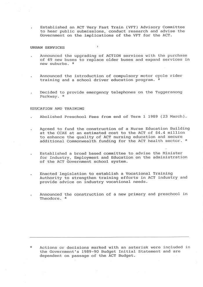 ACT Chief Minister Media Release 18/08/1989 - page 4