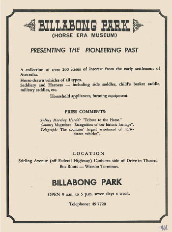 1968 Billabong Park promotional flyer page 1