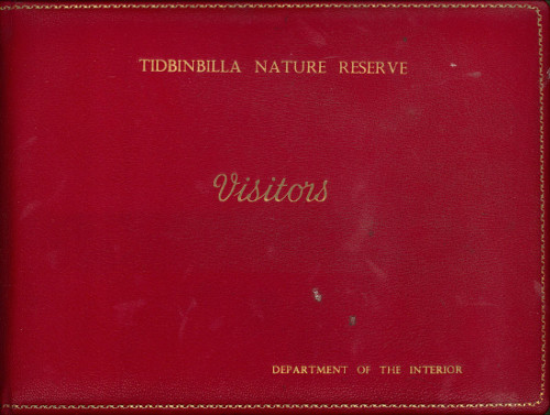 Cover of the Tidbinbilla Visitors Book