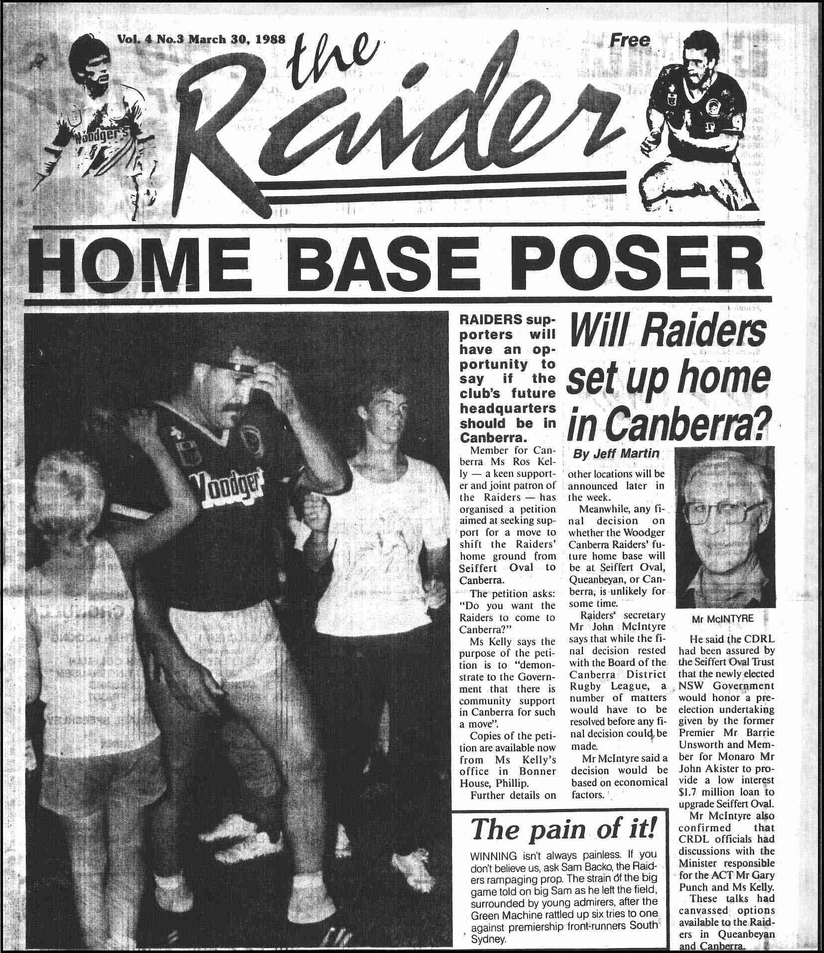 The Raider' newsletter - 30 March 19881. The Raider' newsletter - 30 March 19881.