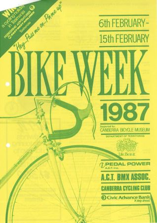 two page brochure on Bike Week 1987